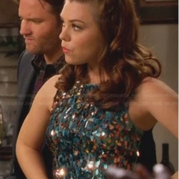 NWT Plenty by Tracy Reese Paillette Flutter Sequin Taffeta Mini Dress Size 8P - Picture 11 of 11